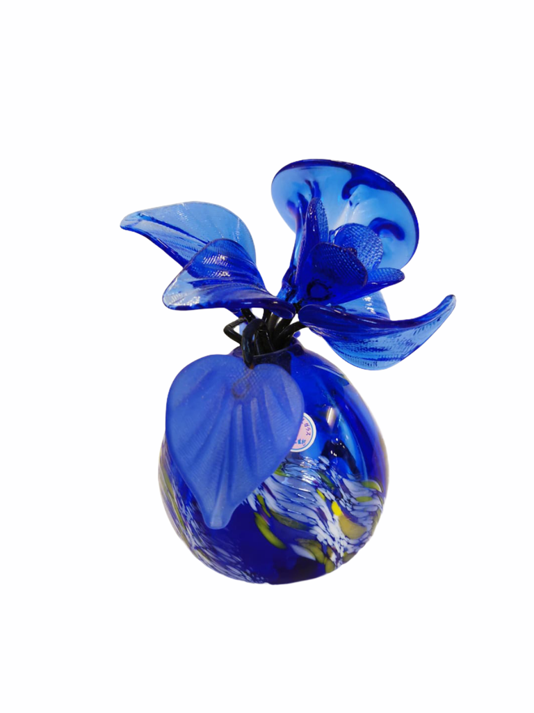 Decorative Blue Flower Circle Vase