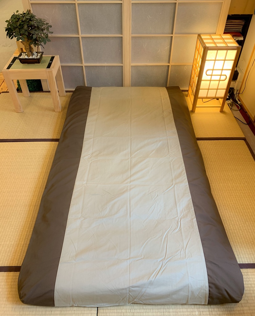 Futon Cover beige w/brown